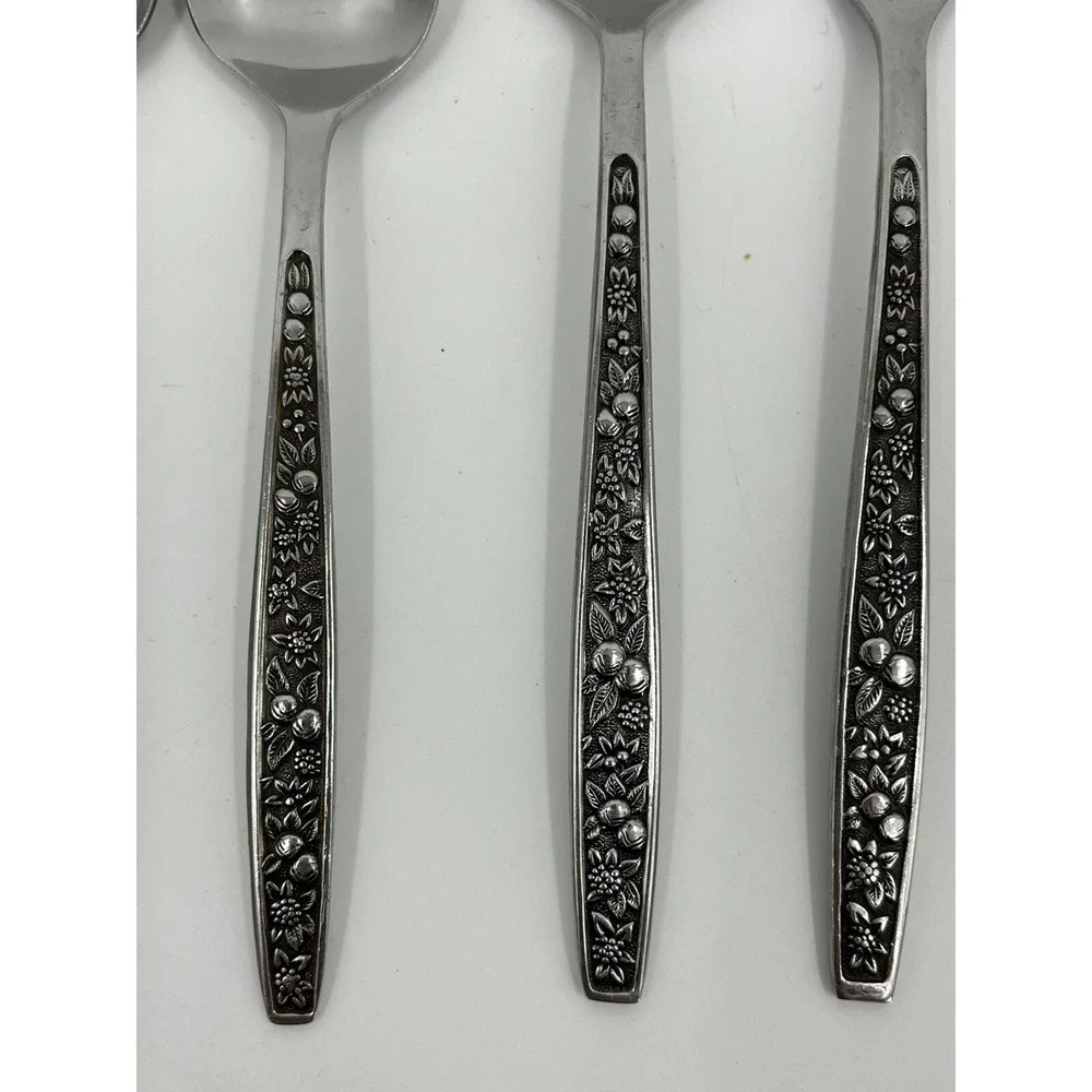 Pageant Stainless Japan Harvest Flatware 9 Pieces Forks Butter Knives Spoons
